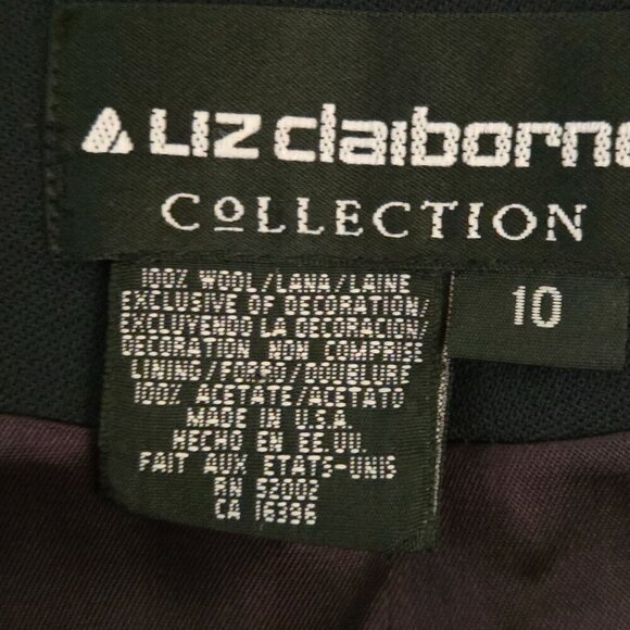 Liz Claiborne Vintage Navy Wool Embroidered Crests Gold Button Vest Size 10 - Picture 6 of 6